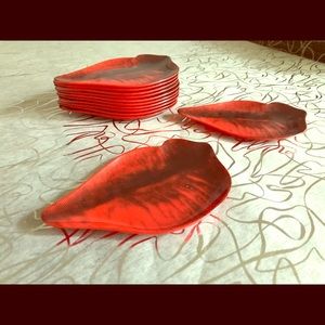 Set of Andy Warhol kiss plates